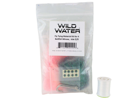 Baitfish Minnow Fly Tying Material Kit, size 2/0 | Wild Water Fly Fishing - Skoutley Outdoors LLC