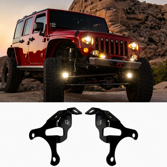 Jeep JL / JT Steerable Knuckle Pod Light Mounts (2018+ Gladiator/Wrangler)