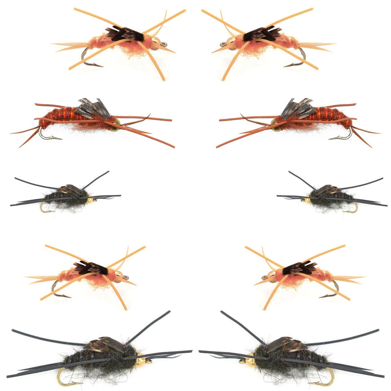 Load image into Gallery viewer, Basics Collection - Kaufmanns Stonefly Assortment - 10 Flies Sizes 4-12
