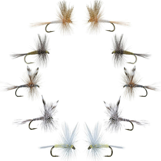 Basics Collection - Classic Dry Fly Assortment - 10 Flies - Sizes 12-16