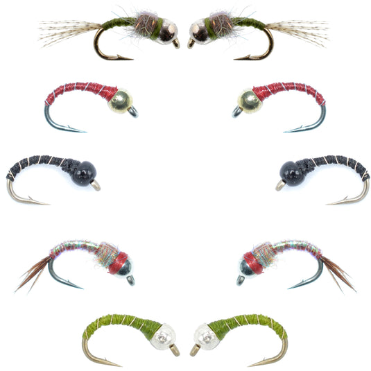 Basics Collection - Bead Head Midge Nymphs 10 Flies Sizes 14-18