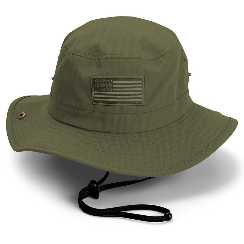 Load image into Gallery viewer, Bayou Full Brim American Flag Boonie Hat (Floats)
