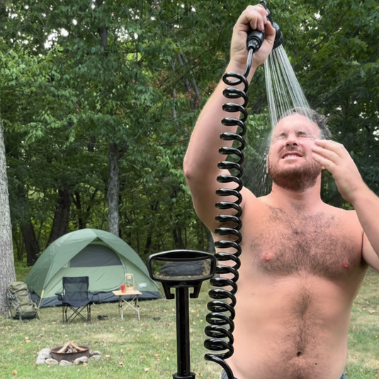 BeachBox Portable Outdoor Shower Tank - Play Dirty / Black