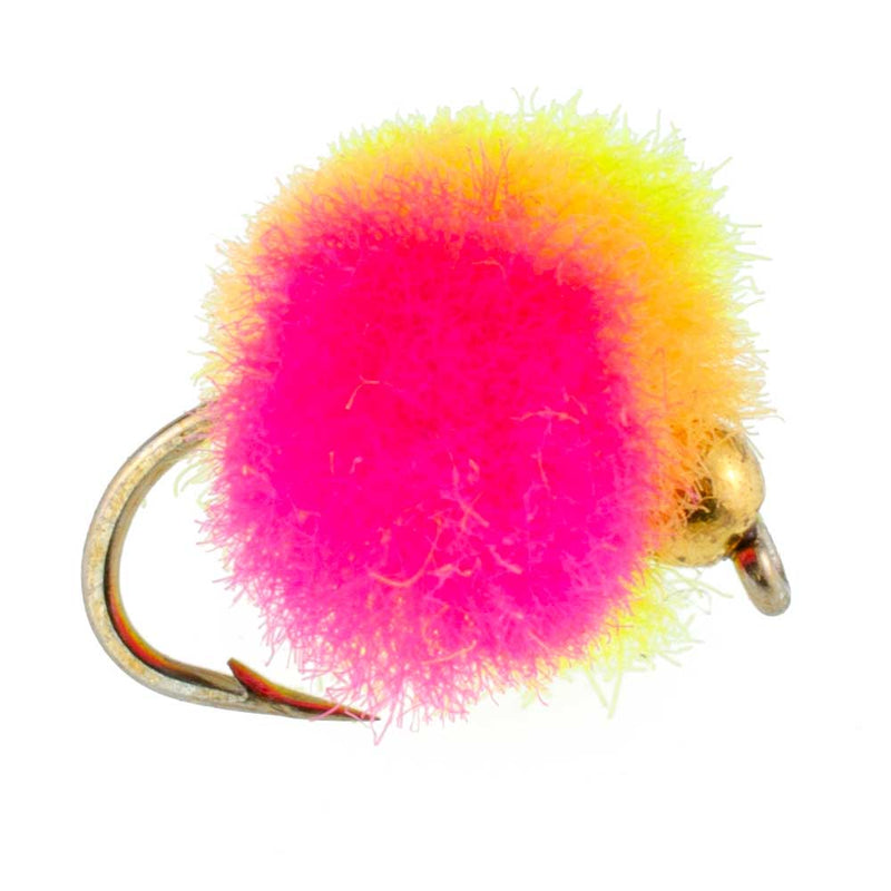 Load image into Gallery viewer, Bead Head Clown Egg Fly Fishing Flies - 1 Dozen Flies Hook Size 16
