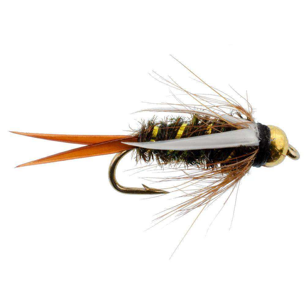 Bead Head Prince Nymph Fly Fishing Flies - 1 Dozen Flies Hook Size 14 - Skoutley Outdoors LLC