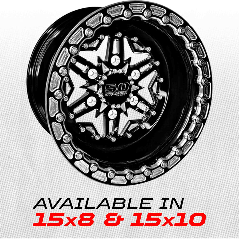 Load image into Gallery viewer, 504 Billet Aluminum Can-Am Beadlock wheel 6 lug Black
