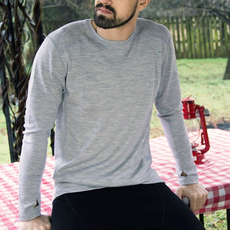 Load image into Gallery viewer, Midweight - Men's Wool Long Sleeve Crew Woolverino
