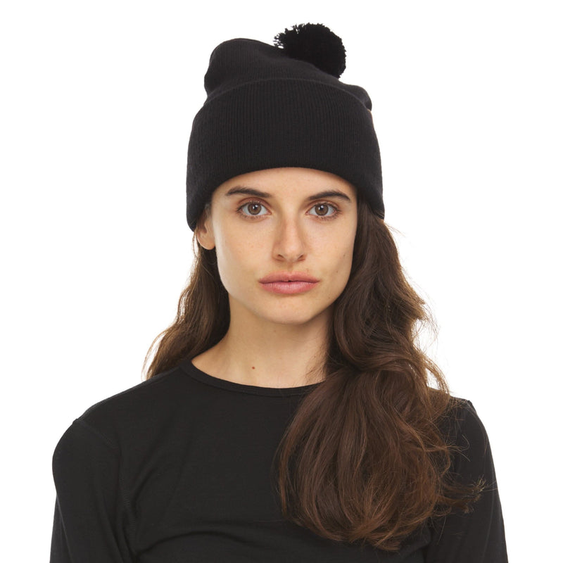Load image into Gallery viewer, Midweight Merino Wool Knit Pom Beanie | 100% Merino Wool
