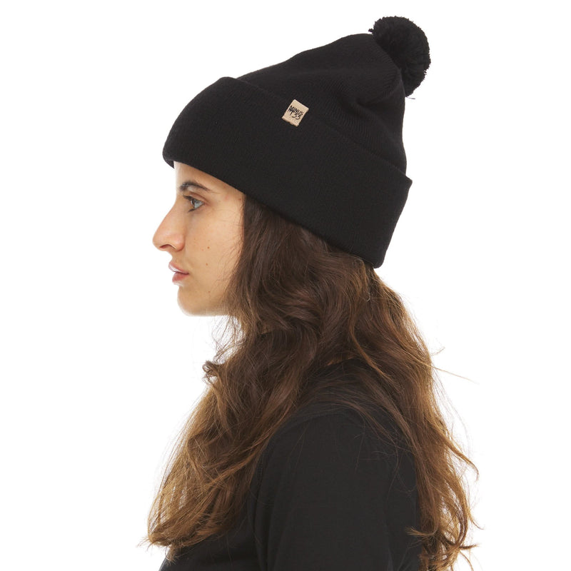 Load image into Gallery viewer, Midweight Merino Wool Knit Pom Beanie | 100% Merino Wool
