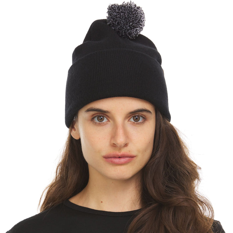 Load image into Gallery viewer, Midweight Merino Wool Knit Pom Beanie | 100% Merino Wool
