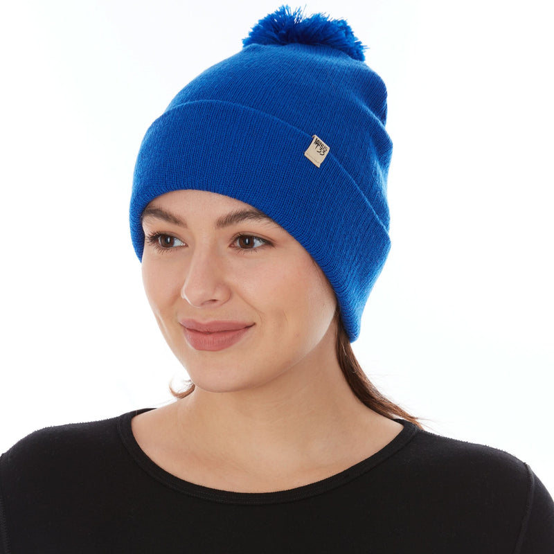 Load image into Gallery viewer, Midweight Merino Wool Knit Pom Beanie | 100% Merino Wool

