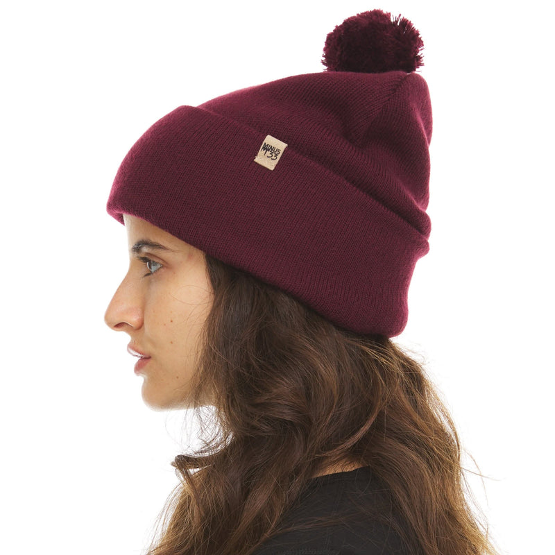 Load image into Gallery viewer, Midweight Merino Wool Knit Pom Beanie | 100% Merino Wool
