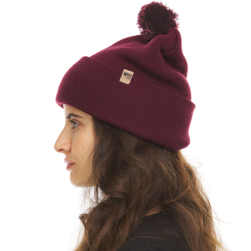 Load image into Gallery viewer, Midweight Merino Wool Knit Pom Beanie | 100% Merino Wool

