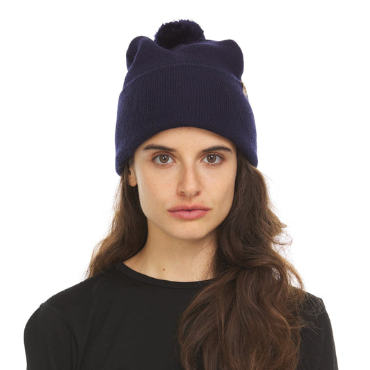 Midweight Merino Wool Knit Pom Beanie | 100% Merino Wool