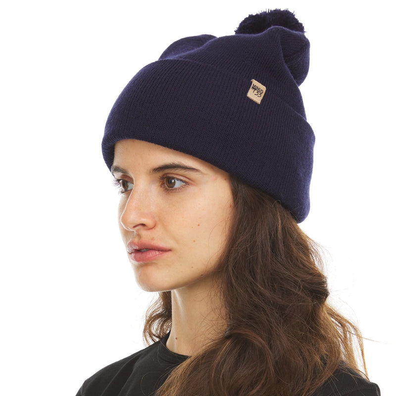 Load image into Gallery viewer, Midweight Merino Wool Knit Pom Beanie | 100% Merino Wool
