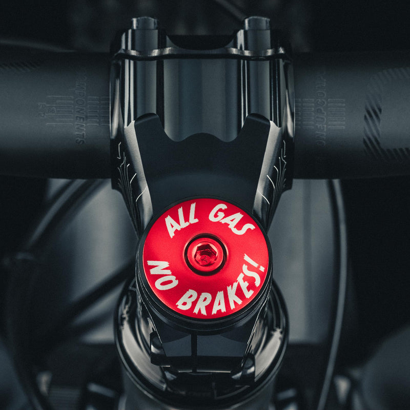 Load image into Gallery viewer, All Gas No Brakes - Custom Bike Headset Cap
