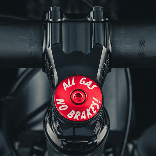 All Gas No Brakes - Custom Bike Headset Cap