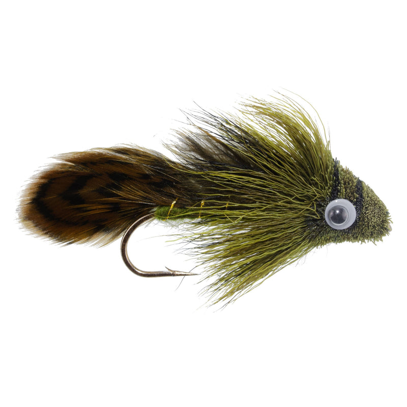 Load image into Gallery viewer, Big Eye Olive Sculpin Streamer Fly - 6 Flies - Hook Size 2
