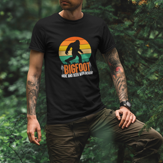 Bigfoot Hide And Seek Man T-Shirt