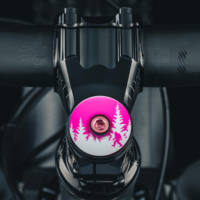 Load image into Gallery viewer, Bigfoot Hiding Custom Bike Top Cap
