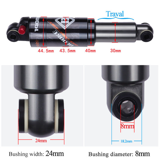 Bike Air Pressure Rear Shock Absorber 120/125/150/165/190mm