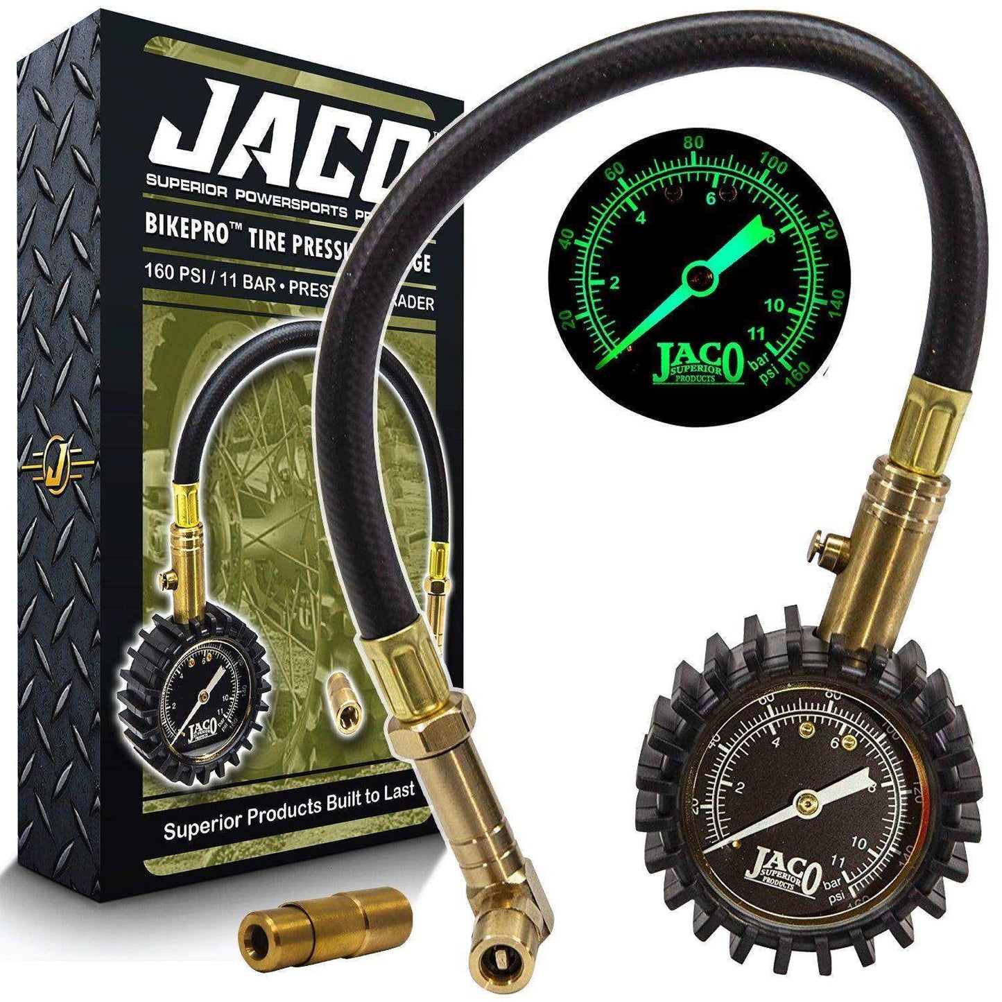BikePro™ Presta Tire Pressure Gauge - 160 PSI | Presta & Schrader (Hybrid/Road Bikes) - Skoutley Outdoors LLC