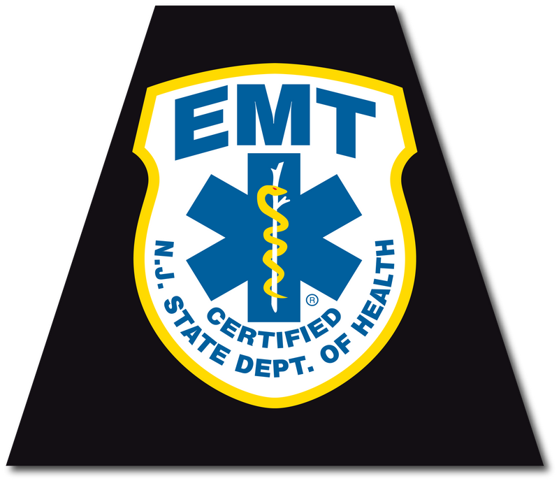 Load image into Gallery viewer, NEW JERSEY EMT REFLECTIVE HELMET (TET) TETRAHEDRON
