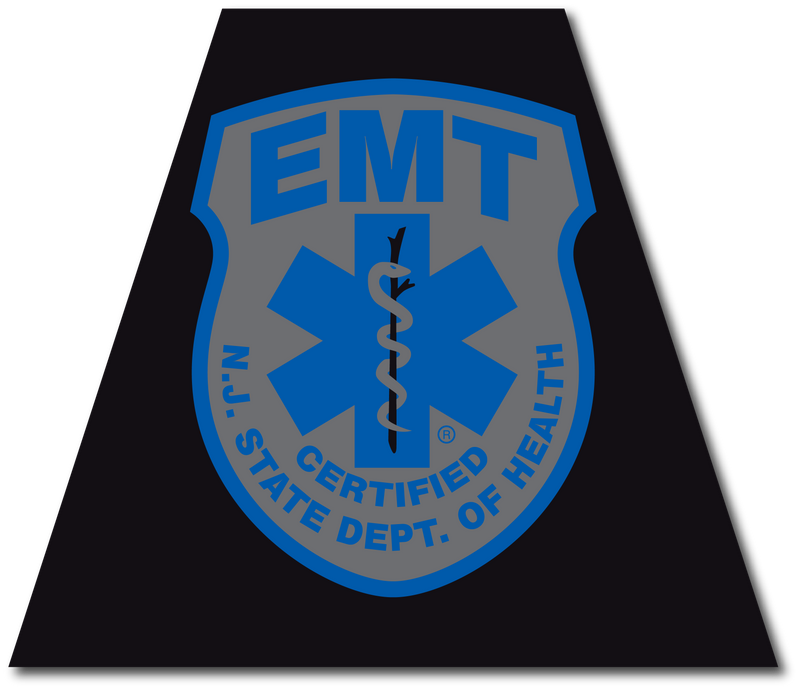 Load image into Gallery viewer, NEW JERSEY SUBDUED EMT REFLECTIVE HELMET (TET) TETRAHEDRON
