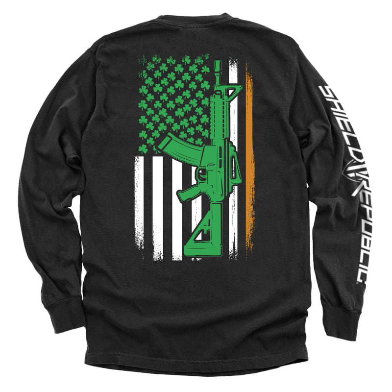 Load image into Gallery viewer, AR15 Irish American Flag (Back Print)
