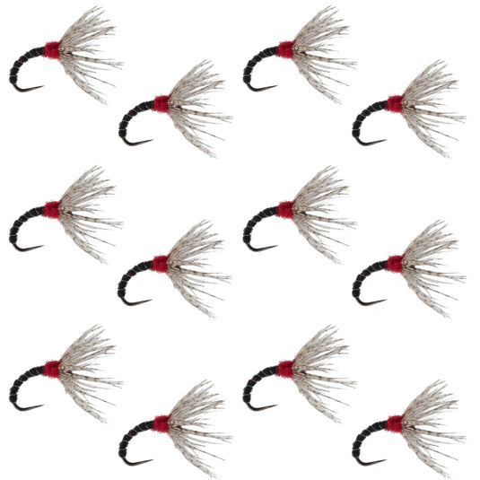 Black Zebra Sakasa Kebari - 12 Tenkara Flies - Size 16
