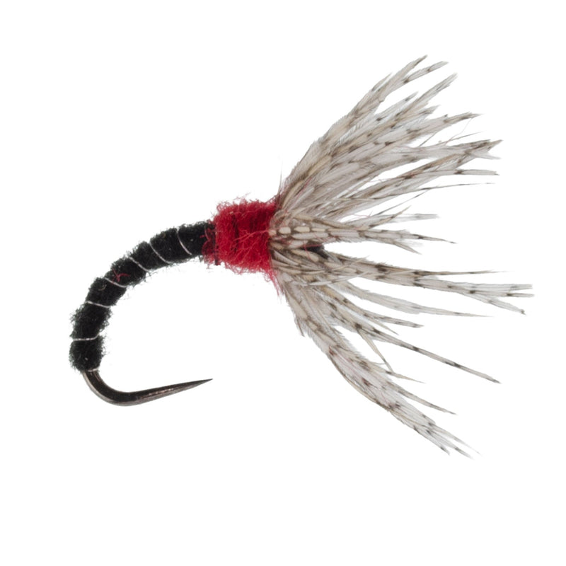 Load image into Gallery viewer, Black Zebra Sakasa Kebari - 12 Tenkara Flies - Size 12
