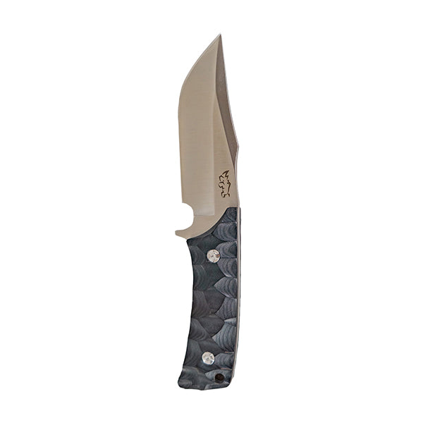Load image into Gallery viewer, Fixed Blade Knife D2 Steel Rosewood or Ebony Handles - Hunting Leather Sheath
