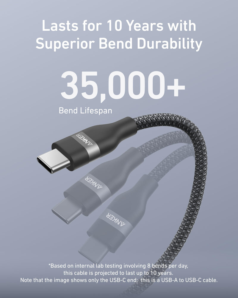 Load image into Gallery viewer, Anker USB-A to USB-C Cable (3 ft / 6 ft, Upcycled-Braided)
