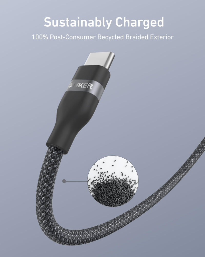 Load image into Gallery viewer, Anker USB-A to USB-C Cable (3 ft / 6 ft, Upcycled-Braided)
