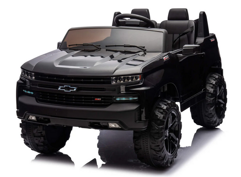 Load image into Gallery viewer, Kids Chevy Silverado 4x4 2 Seater Monster Truck Ride-On Toy with Big Wheels
