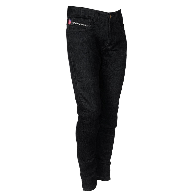 Load image into Gallery viewer, Straight Leg Protective Denim Pants (Jeans) - Black
