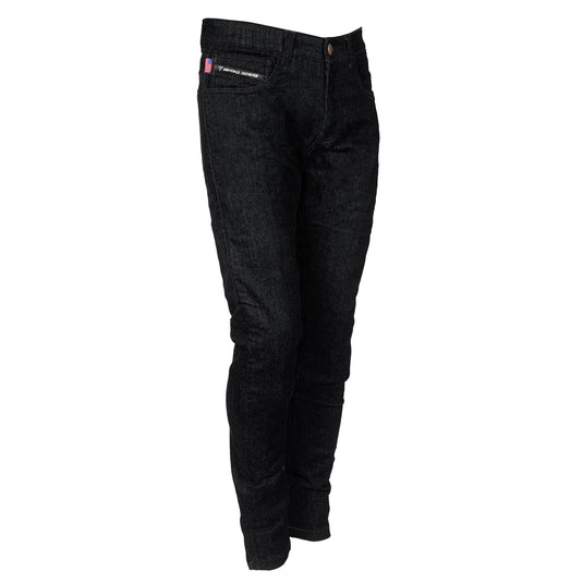 Straight Leg Protective Denim Pants (Jeans) - Black