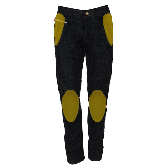 Straight Leg Protective Denim Pants (Jeans) - Black