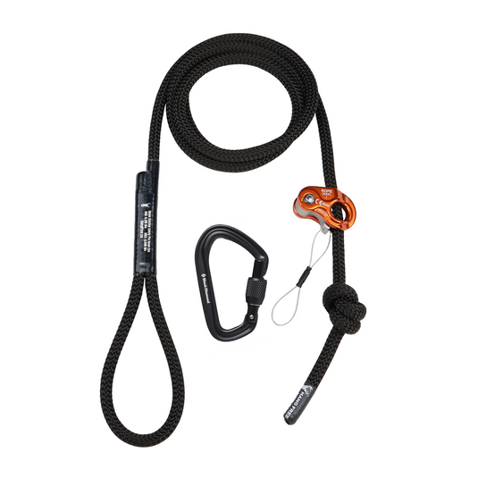 10mm BlackOut Deluxe Sewn Tether & Lineman's Belts With Ropeman 1