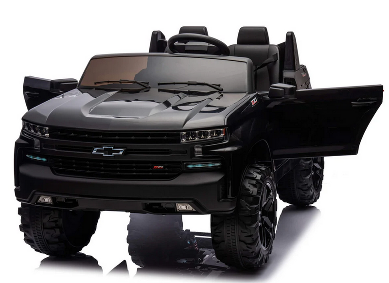 Load image into Gallery viewer, Kids Chevy Silverado 4x4 2 Seater Monster Truck Ride-On Toy with Big Wheels
