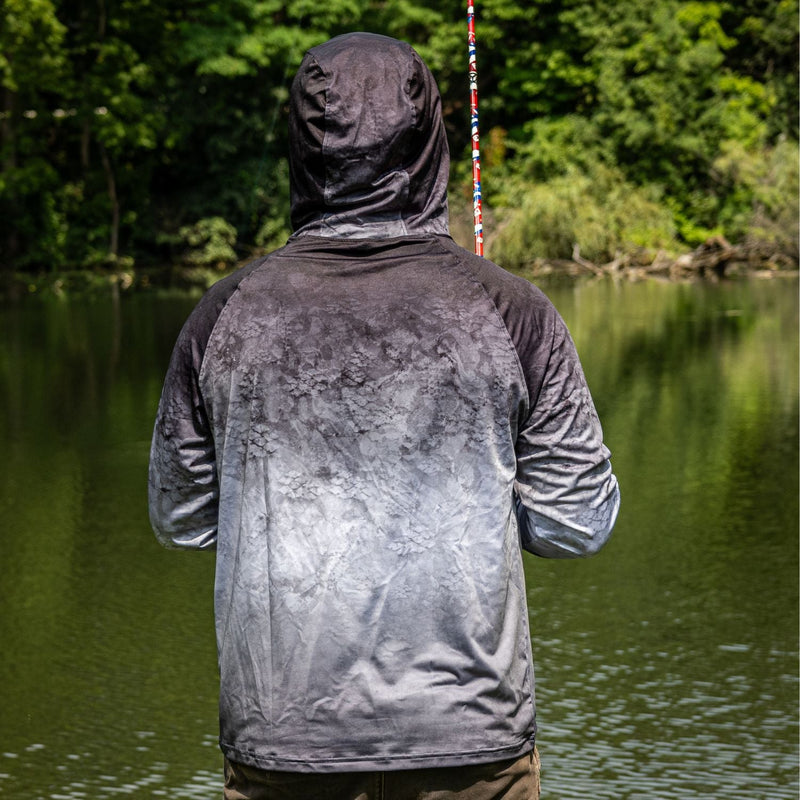 Load image into Gallery viewer, Reaction Tackle SPF UPF 50+ Long Sleeve/Hood/Gaiter Fishing Shirt
