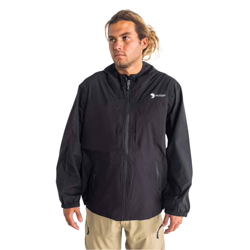 Load image into Gallery viewer, Black Fin - Waterproof Rain Jacket With A Waterproof Pocket
