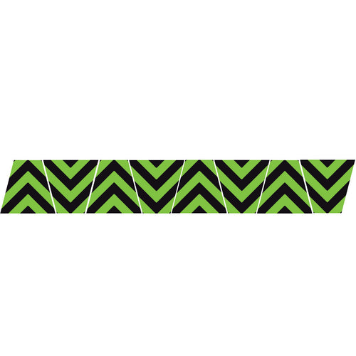 BLACK/GREEN CHEVRON STRIPE REFLECTIVE HELMET (TET) TETRAHEDRON 8 PACK