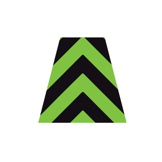 BLACK AND GREEN CHEVRON REFLECTIVE HELMET (TET) TETRAHEDRON