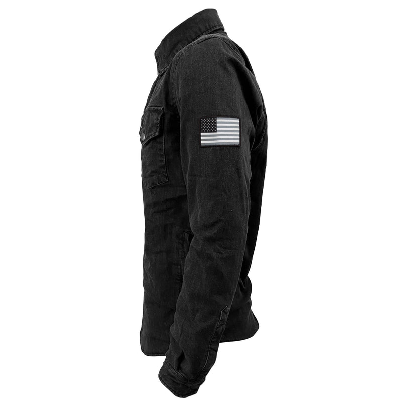 Load image into Gallery viewer, Protective Jeans Jacket - Black with Pads
