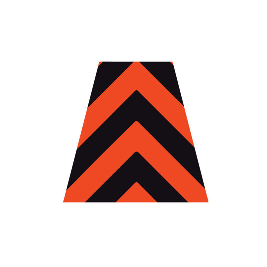 BLACK AND ORANGE CHEVRON REFLECTIVE HELMET (TET) TETRAHEDRON
