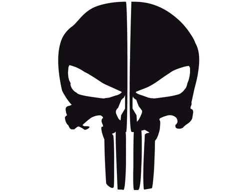 PUNISHER SKULL REAR HELMET REFLECTIVE HELMET DECAL