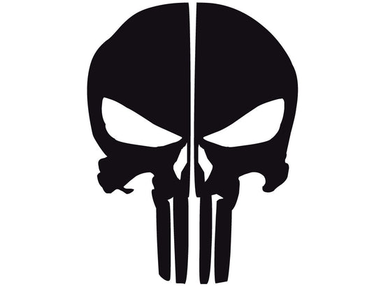 PUNISHER SKULL REAR HELMET REFLECTIVE HELMET DECAL
