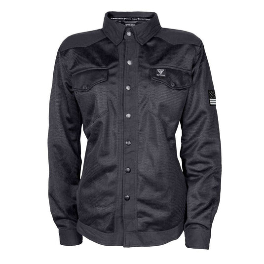 Protective Summer Mesh Shirt for Women - Black Solid