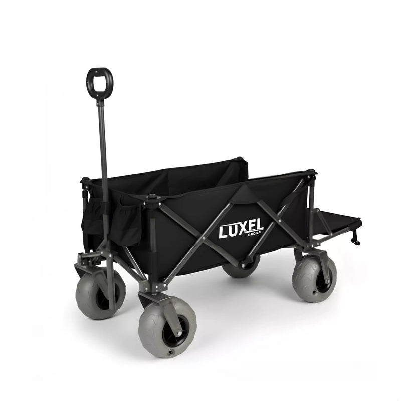 Load image into Gallery viewer, Beach Wagon Cart with Big Wheels – Foldable Utility Wagon Black
